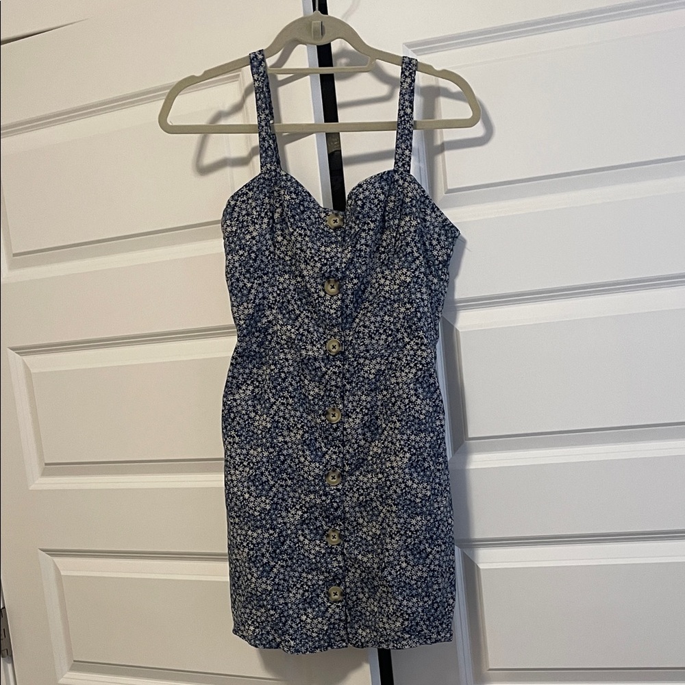 Abercrombie & Fitch Blue Floral Mini Dress